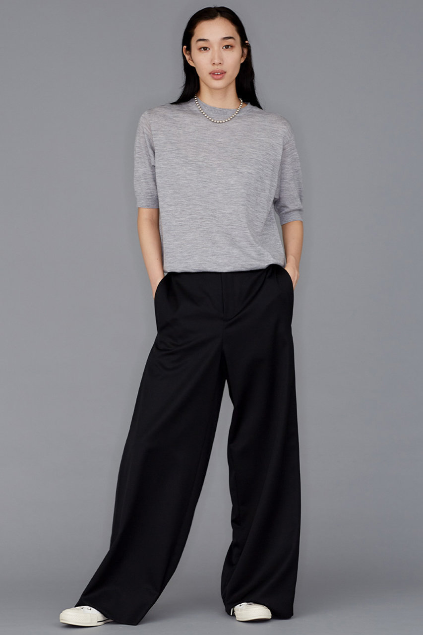 マディソンブルー CREW NECK H/S TEE black ショッパー付 CREW NECK TEE | CUT&SEWN | MADISONBLUE