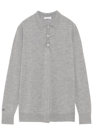 マディソンブルー/MADISONBLUEのWRIKLED RELAXED FIT POLO KNIT ポロニット