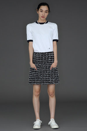 LOW WAIST PATCH-P MINI SK TWEED ツイードミニスカート