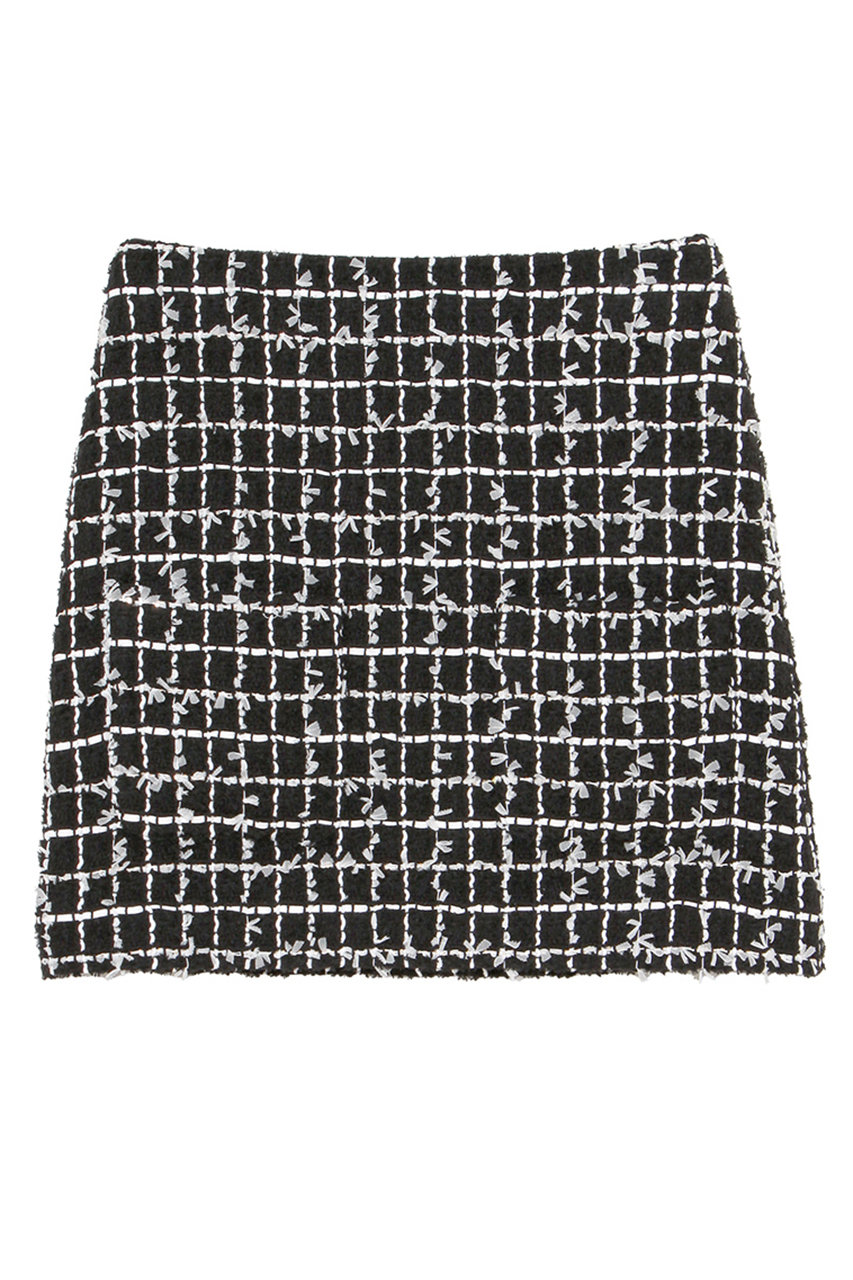 マディソンブルー/MADISONBLUEのLOW WAIST PATCH-P MINI SK TWEED ツイードミニスカート(ブラック/MB251-6010)