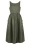 GATHER PADDING DRESS NY TWILL ギャザーパディングドレス マディソンブルー/MADISONBLUE カーキ