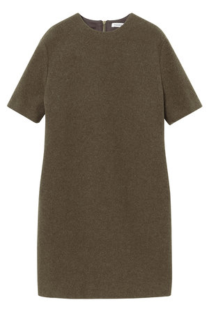 マディソンブルー/MADISONBLUEのBACK FASTENER S/S SACK DRESS MOSSER  バックファスナードレス(110500/110502)