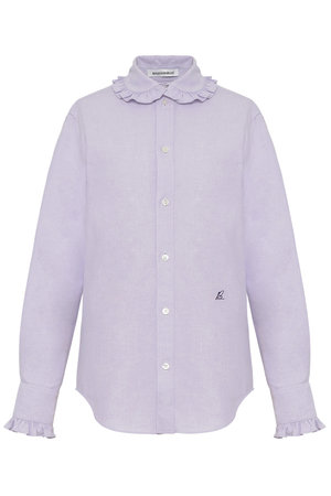 マディソンブルー/MADISONBLUEのROUND COLLAR FRILL SH OX ラウンドカラーフリルシャツ(110400/110403)