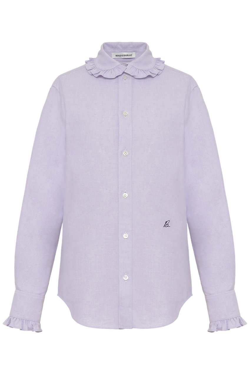 MADISONBLUE ROUND COLLAR FRILL SH OX ラウンドカラーフリルシャツ (パープル, 00) マディソンブルー ELLE SHOP MADISONBLUE ROUND COLLAR FRILL SH OX ラウンドカラーフリルシャツ (パープル, 00) マディソンブルー ELLE SHOP