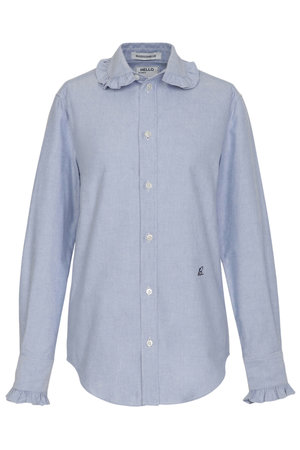 マディソンブルー/MADISONBLUEのROUND COLLAR FRILL SH OX ラウンドカラーフリルシャツ(110400/110403)