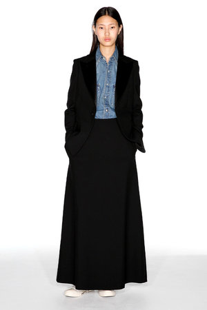 マディソンブルー/MADISONBLUEのSIDESTRIPE A-LINE LONG SK サイドストライプAラインスカート(110700/110703)