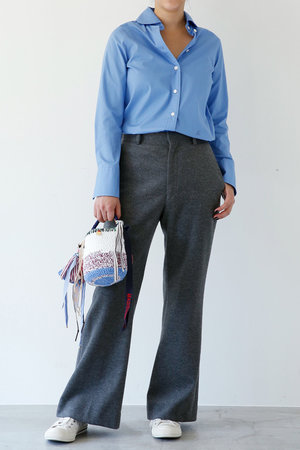 マディソンブルー/MADISONBLUEのFLARE PT FLANNEL フランネルフレアパンツ(110600/110601)