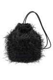 DRAWSTRING BAG EYELASH ドローストリングバッグ マディソンブルー/MADISONBLUE