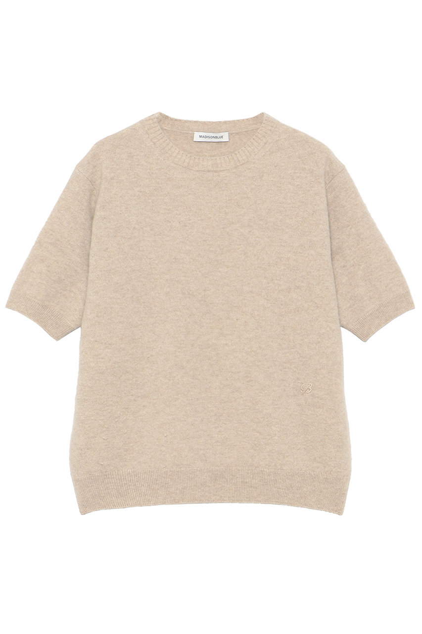 MADISONBLUE NAPPING CREW NECK H/S PO クルーネックプルオーバー (ベージュ, 01) マディソンブルー ELLE SHOP MADISONBLUE NAPPING CREW NECK H/S PO クルーネックプルオーバー (ベージュ, 01) マディソンブルー ELLE SHOP