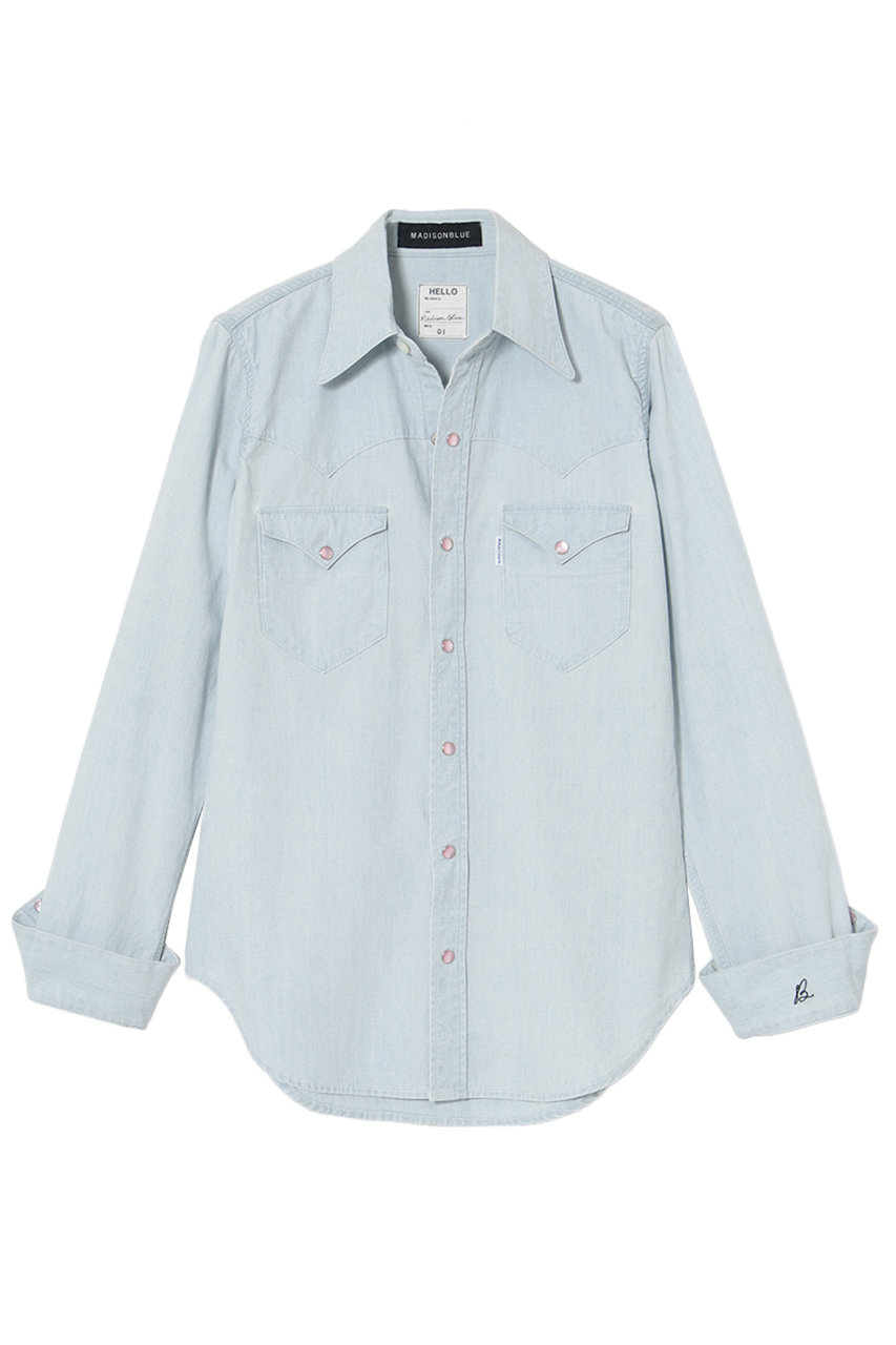 MADISONBLUE WESTERN SH CHAMBRAY（VW） ウェスタンシャツ (ブルー, 01) マディソンブルー ELLE SHOP