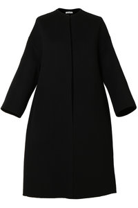 極美品✨️￥14万　マディソンブルー　リバー サイドスリット ケープコート　黒　1 MADISONBLUE(マディソンブルー)｜REVER SIDE SLIT CAPE リバーサイド