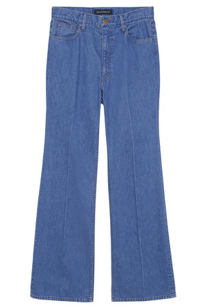 マディソンブルー/MADISONBLUEの【予約販売】CENTER CREASE FLARE PANTS DENIM デニムフレアパンツ(110600/110604)