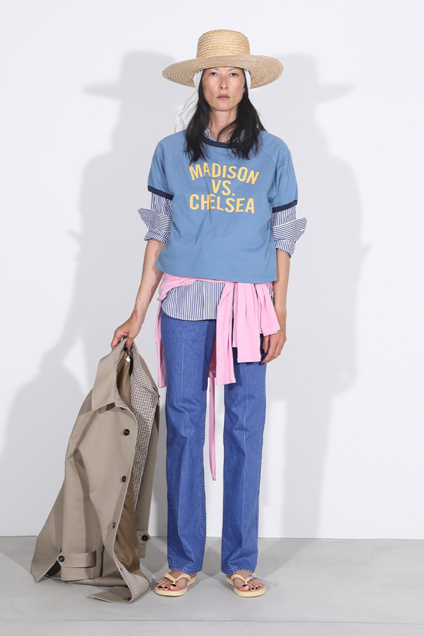 MADISONBLUE(マディソンブルー)｜CENTER CREASE FLARE PANTS DENIM