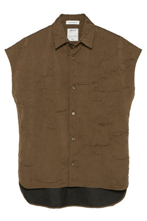 マディソンブルー/MADISONBLUEの【予約販売】J.BRADLEY SLEEVELESS SHIRT SATIN サテンスリーブレスシャツ(110400/110402)