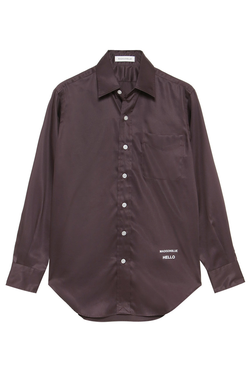 TRANE L/S SHIRT SATIN サテンロングスリーブシャツ