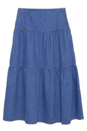 マディソンブルー/MADISONBLUEの【予約販売】TIERED SKIRT DENIM デニムティアードスカート(110700/110702)