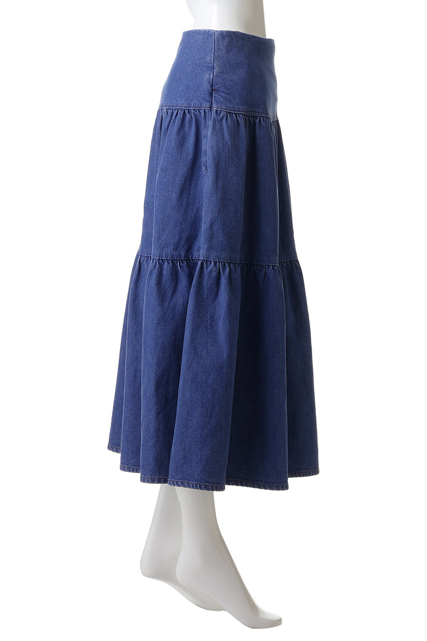 MADISONBLUE(マディソンブルー)｜【予約販売】TIERED SKIRT DENIM