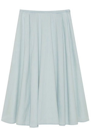 マディソンブルー/MADISONBLUEの【予約販売】PUFF KNEE LENGTH SK CHAMBRAY(VW) シャンブレースカート(110700/110702)