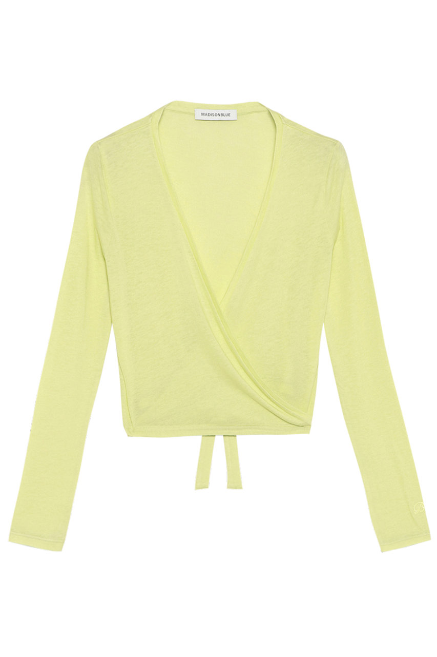 マディソンブルー/MADISONBLUEのCACHE-COEUR TEE カシュクールTシャツ(イエロー/MB261-7011)