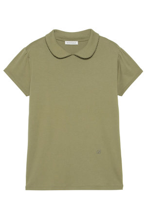 マディソンブルー/MADISONBLUEの【予約販売】ROUND COLLAR H/S TEE SOFT COTTON ラウンドカラーTシャツ(110100/110102)