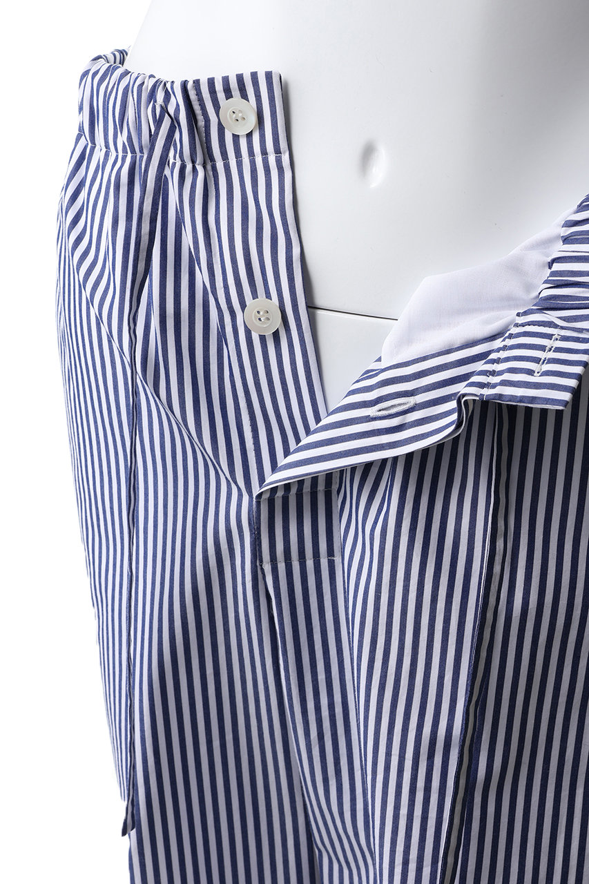 smyeon ストライプパジャマパンツ ブルー MADISONBLUE(マディソンブルー)｜【予約販売】PAJAMA PANTS STRIPE