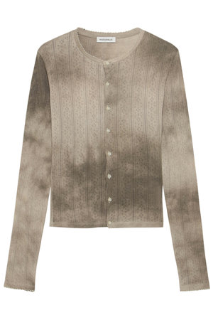 マディソンブルー/MADISONBLUEの【予約販売】EMBROIDERED COLLAR CARDIGAN TIE-DYE タイダイカーディガン(110100/110104)