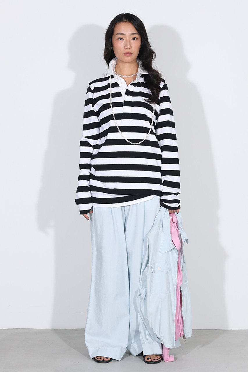 MADISONBLUE(マディソンブルー)｜PLEATED WIDE LEG PT CHAMBRAY(VW