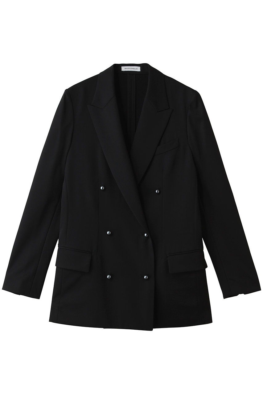 MADISONBLUE ジャケット　ブラック MADISONBLUE(マディソンブルー)｜UNLINED BOTTONLESS LONG JK ロング