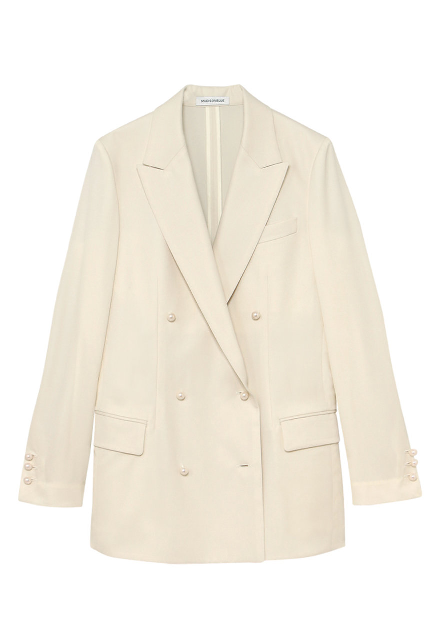 マディソンブルー/MADISONBLUEのUNLINED BLEECKER W6B BLAZER PEARL ブレザー(アイボリー/MB251-1002)