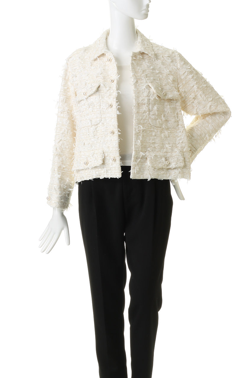 エムミーエメ　 Ribbon tweed short down jacket エムミーエメ ダウン Mmeeme Ribbon tweed short 【公式通販】
