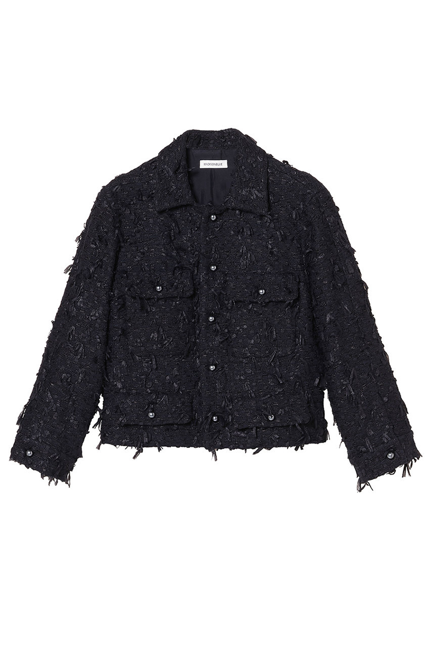 マディソンブルー/MADISONBLUEのSHORT JK RIBBON TWEED ショートジャケット(ネイビー/MB251-1102EX)