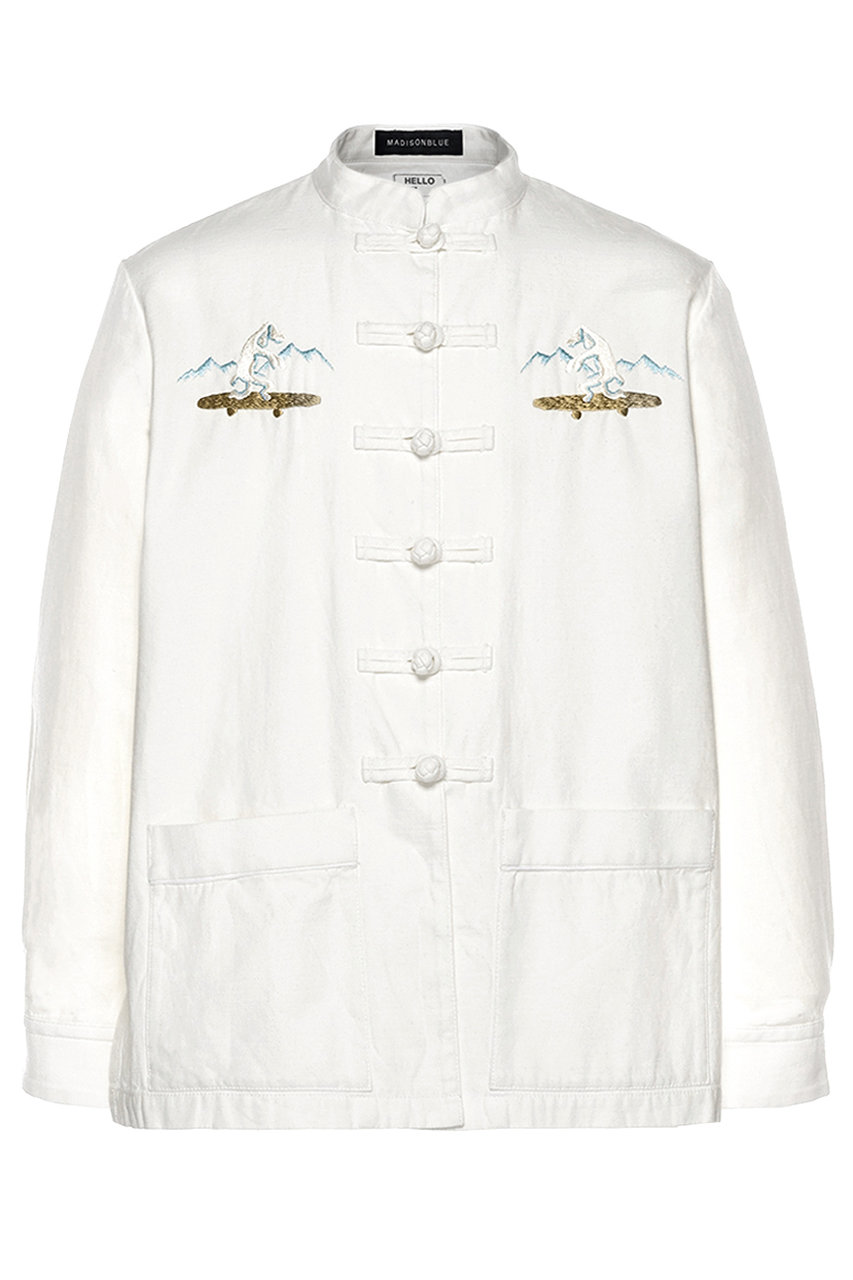 マディソンブルー/MADISONBLUEの【UNISEX】CHINOIS STYLE JK L.oz BS MNS ブルゾン(ホワイト/MB244-1001M)