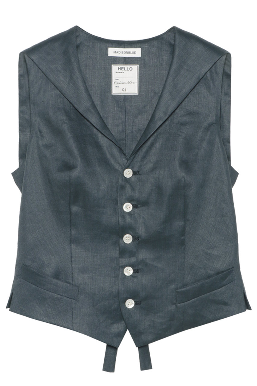マディソンブルー/MADISONBLUEのSAILOR VEST LINEN セーラーベスト(ネイビー/MB261-1014)