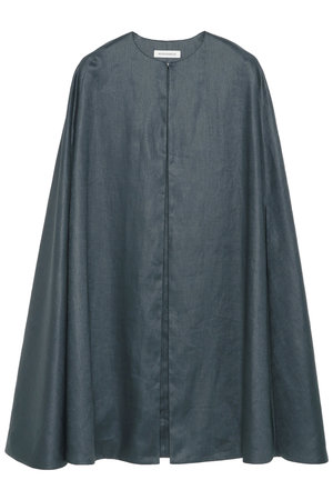 マディソンブルー/MADISONBLUEのSIDE SLIT CAPE LINEN ケープコート(110900/110903)