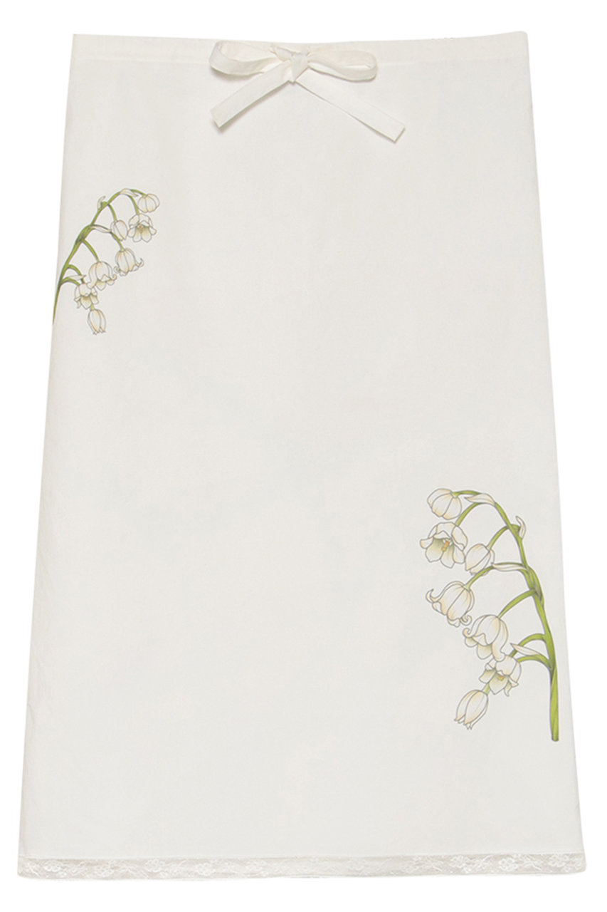 マディソンブルー/MADISONBLUEのMIDDLE SKIRT MUGEUET C/LI ミドルスカート(ホワイト/MB261-6002)