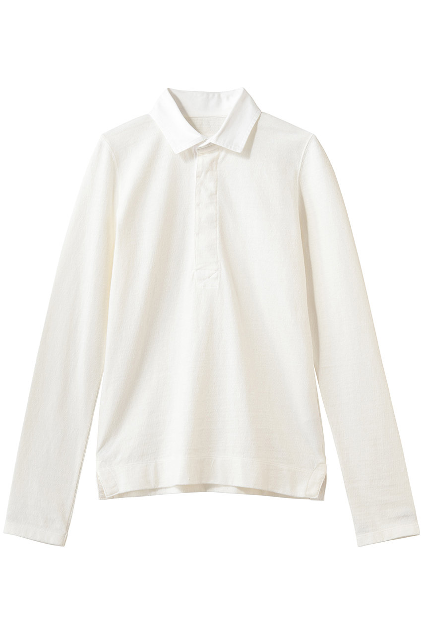 マディソンブルー/MADISONBLUEのSLIM FIT RUGBY SHIRT　COTTON ラグビーシャツ(ホワイト/MB261-7004)