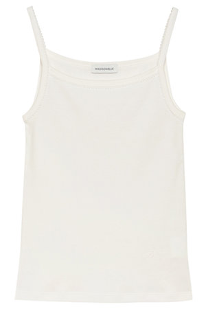 マディソンブルー/MADISONBLUEのEMBROIDERED TRIM CAMISOLE SOFT COTTON キャミソール(110100/110102)