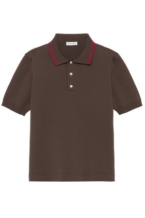 マディソンブルー/MADISONBLUEのDOUBLE STRIPE COLLAR POLO KNIT ポロニット(110100/110103)