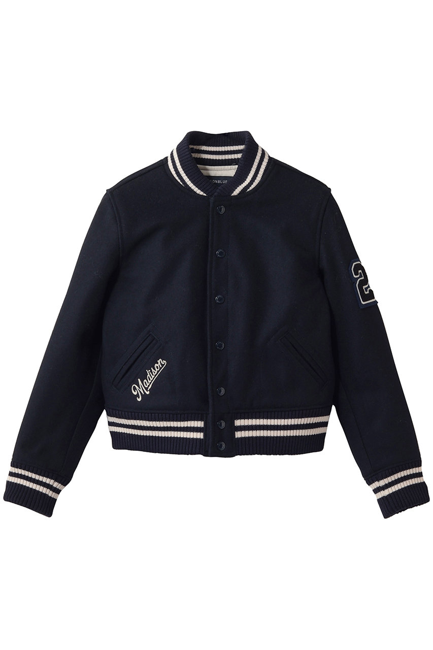 MADISONBLUE 【UNISEX】COMPACT STADIUM BOMBER JK スタジアムボンバージャケット (ネイビー, 02) マディソンブルー ELLE SHOP