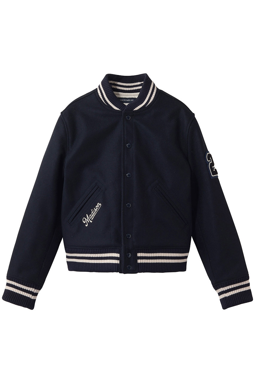 MADISONBLUE 【UNISEX】COMPACT STADIUM BOMBER JK MNS スタジアムボンバージャケット (ネイビー, 03) マディソンブルー ELLE SHOP