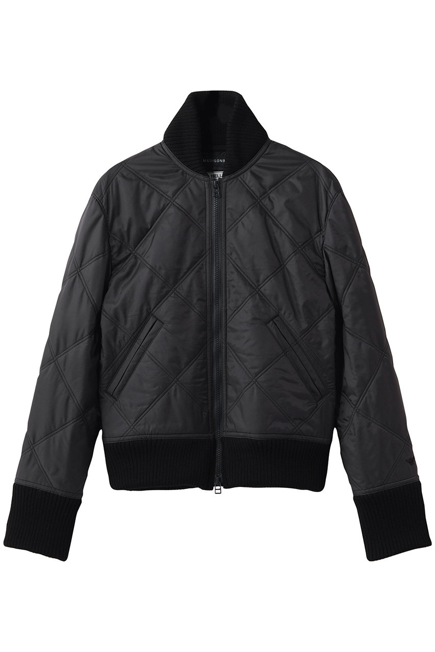 MADISONBLUE ZIP UP BLOUSON QUILTING キルティングブルゾン (ブラック, 01) マディソンブルー ELLE SHOP