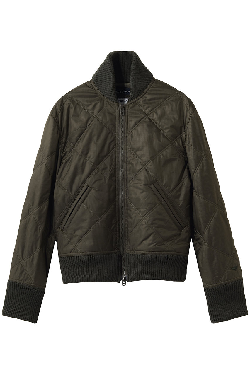 MADISONBLUE ZIP UP BLOUSON QUILTING キルティングブルゾン (カーキ, 02) マディソンブルー ELLE SHOP