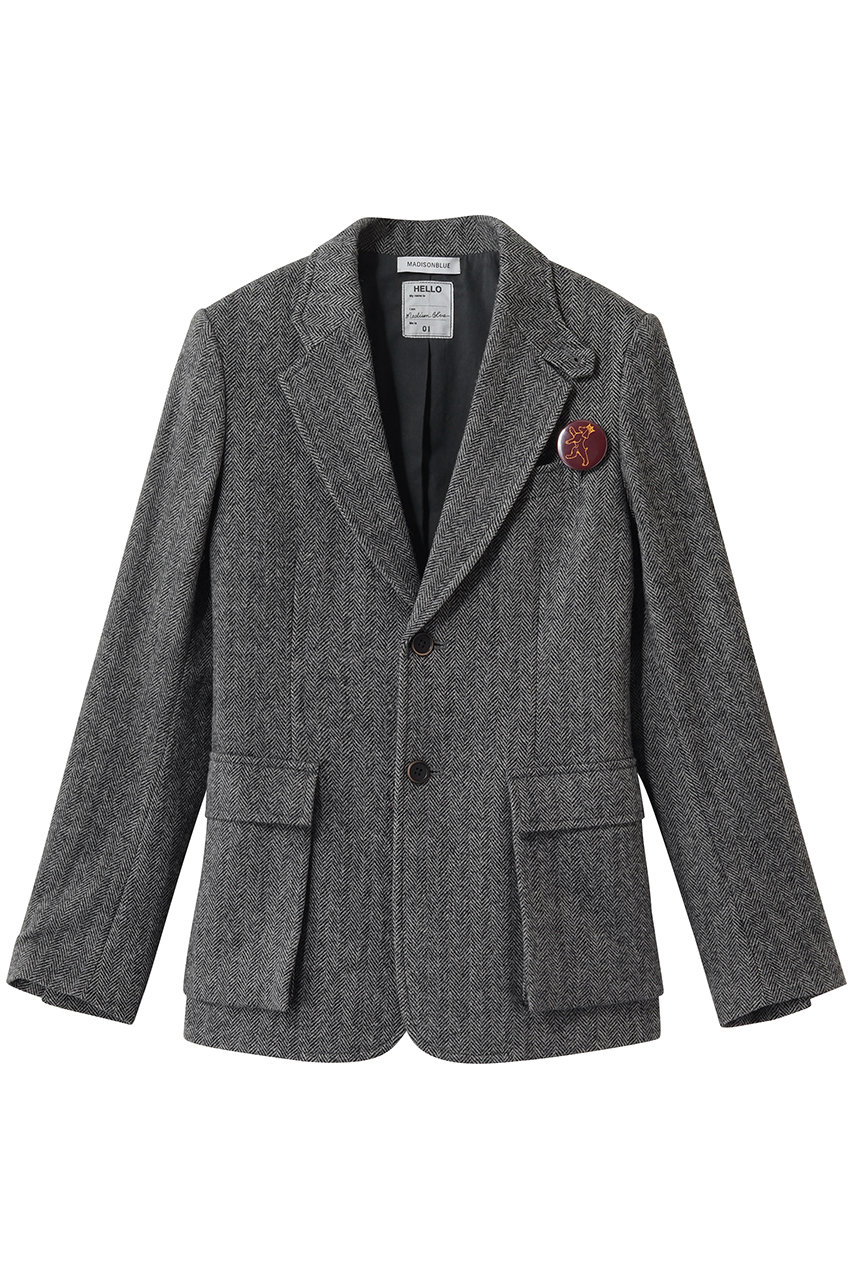 マディソンブルー/MADISONBLUEの【予約販売】HUNTING JACKET HERRINGBONE ハンティングジャケット(グレー/MB264-1012)