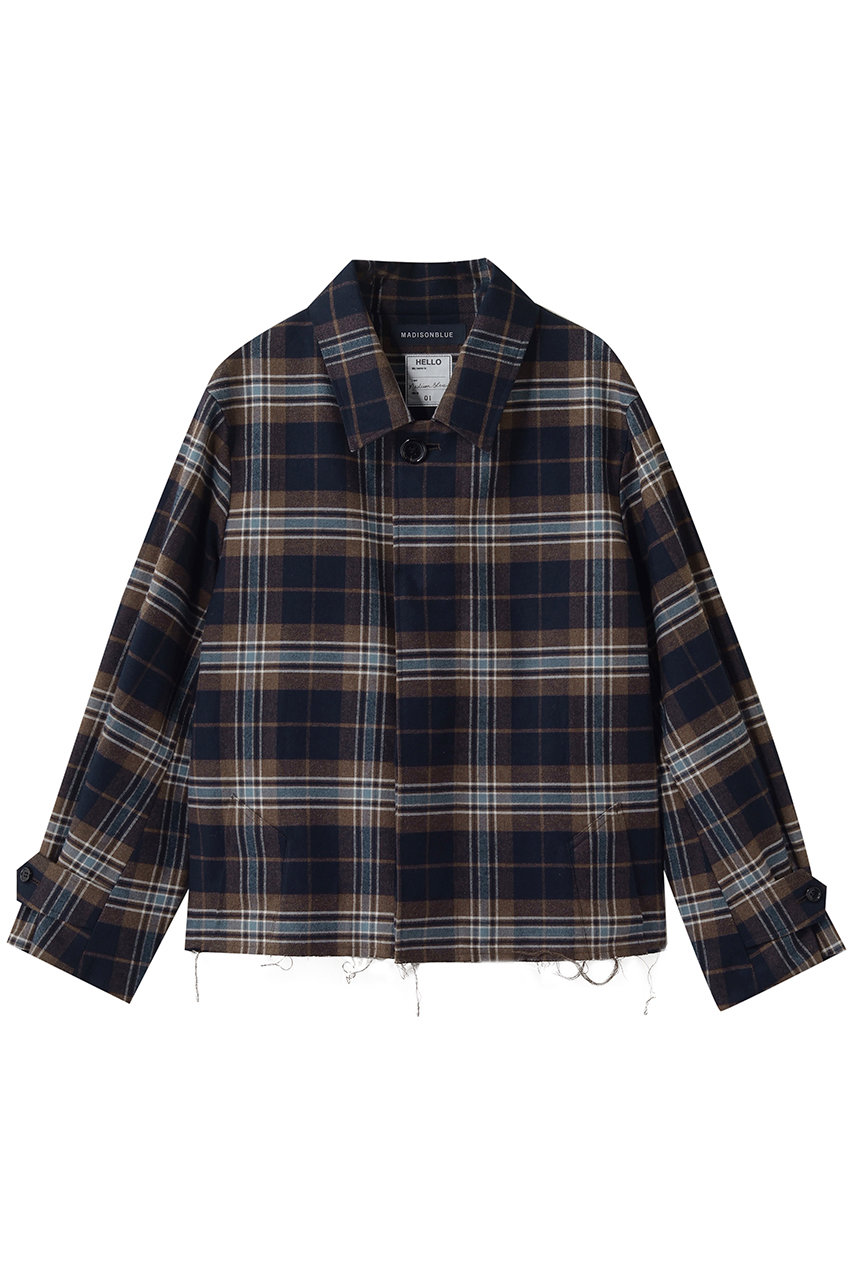 マディソンブルー/MADISONBLUEの【予約販売】REMAKE SHOP COAT CHECK チェックショップコート(チェックブラウン/MB264-2007)