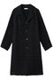 【予約販売】SOUTIEN COLLAR COAT TWEED ステンカラーコート マディソンブルー/MADISONBLUE ブラック