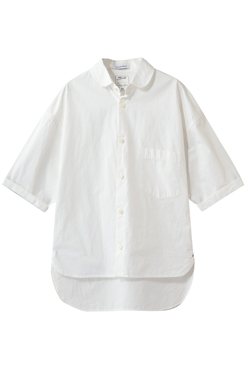 マディソンブルー/MADISONBLUEの【予約販売】J.BRADLEY ROUND COLLAR SH ラウンドカラーシャツ(ホワイト/MB264-5005)