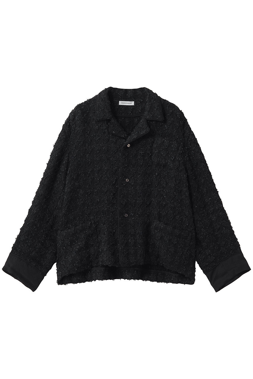マディソンブルー/MADISONBLUEの【予約販売】PAJAMA SHIRTS TWEED ツイードパジャマシャツ(ブラック/MB264-5007)