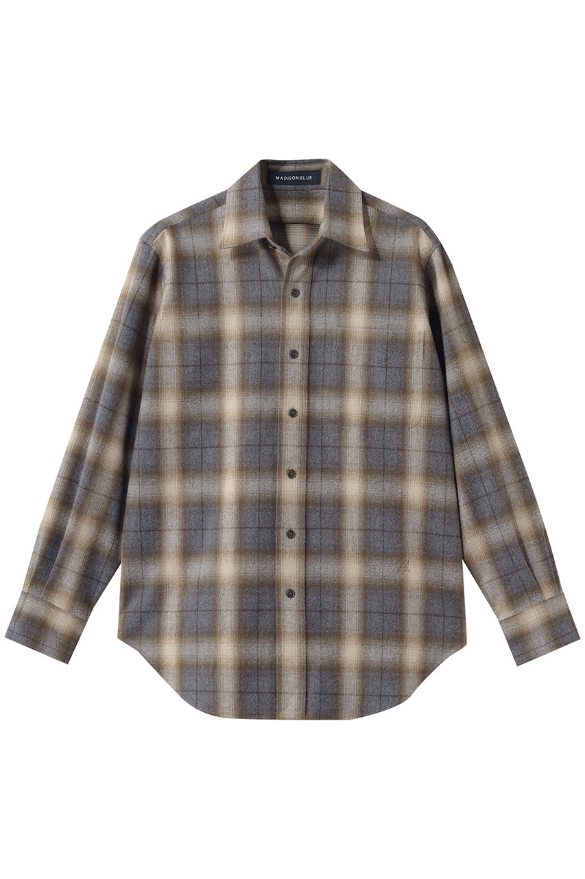 マディソンブルー/MADISONBLUEの【予約販売】TRANE L/S SHIRTS CHECK ロングスリーブシャツ(チェックグレー/MB264-5008)