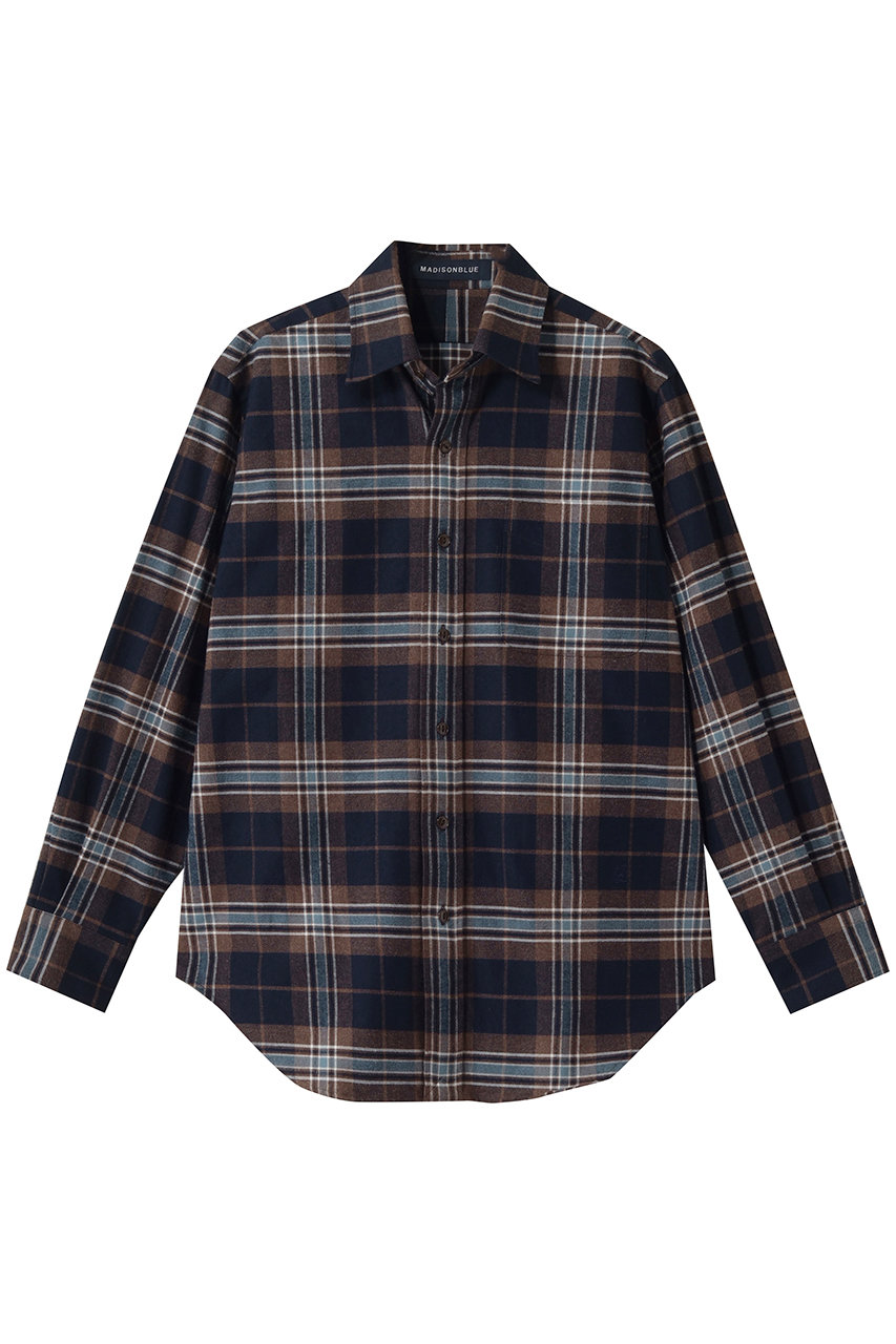 マディソンブルー/MADISONBLUEの【予約販売】TRANE L/S SHIRTS CHECK ロングスリーブシャツ(チェックブラウン/MB264-5008)
