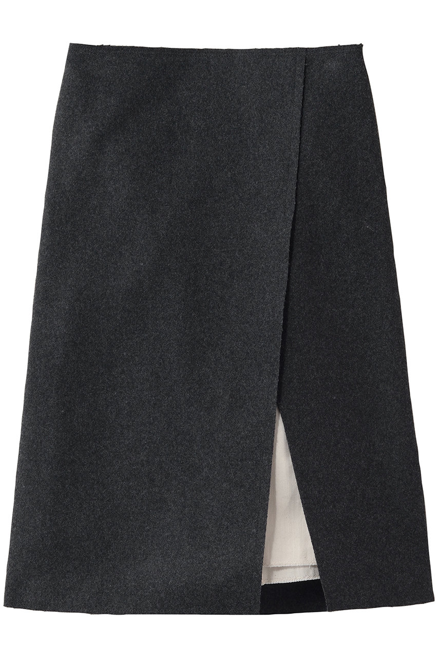 MADISONBLUE VISIBLE LINING WRAP SKIRT ラップスカート (グレー, 02) マディソンブルー ELLE SHOP